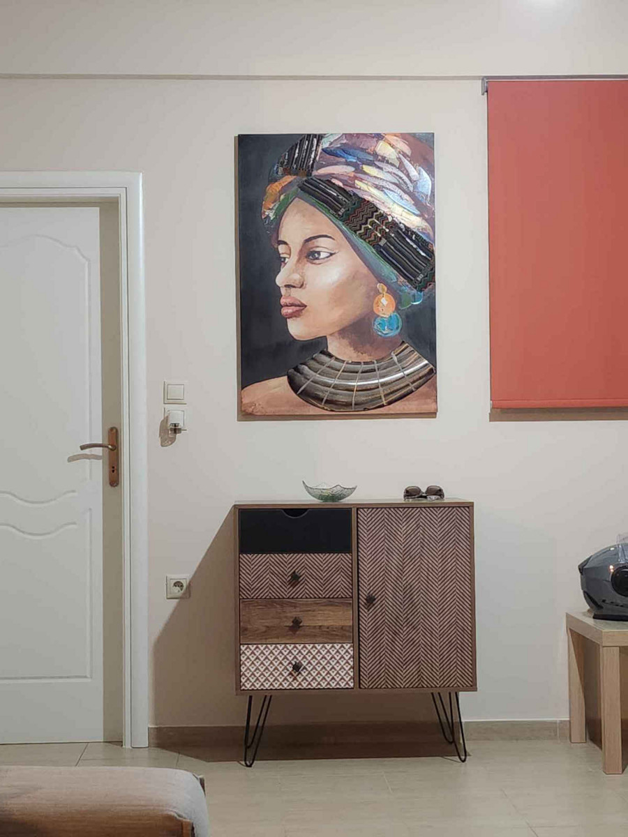 Sideboard Boho Wooden with Drawers Brown 79.5x39.5x86cm