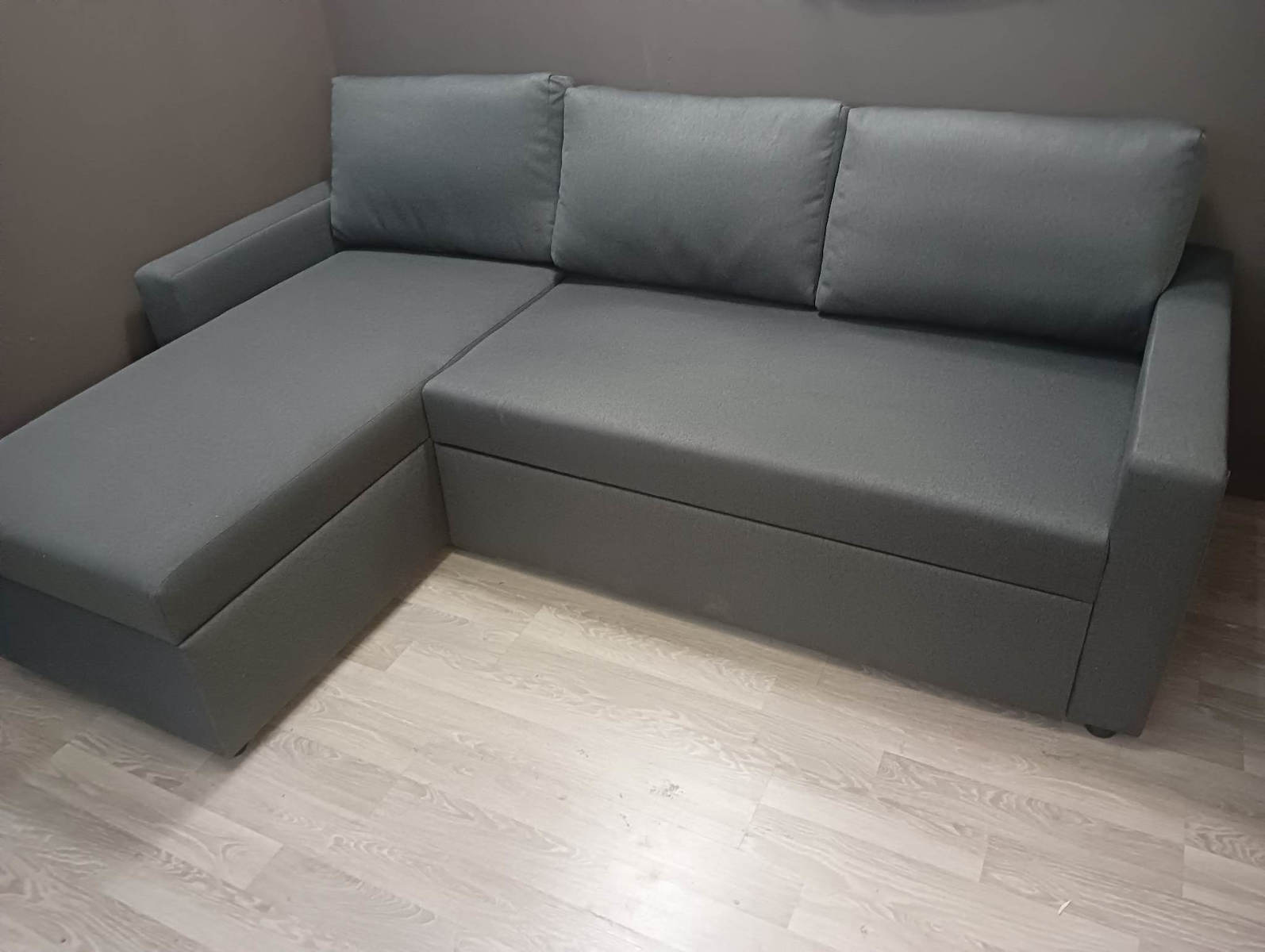 Concept Γωνιακός Καναπές Κρεβάτι με Αναστρέψιμη Γωνία & Αποθηκευτικό Χώρο Γκρι 218x153x80εκ.