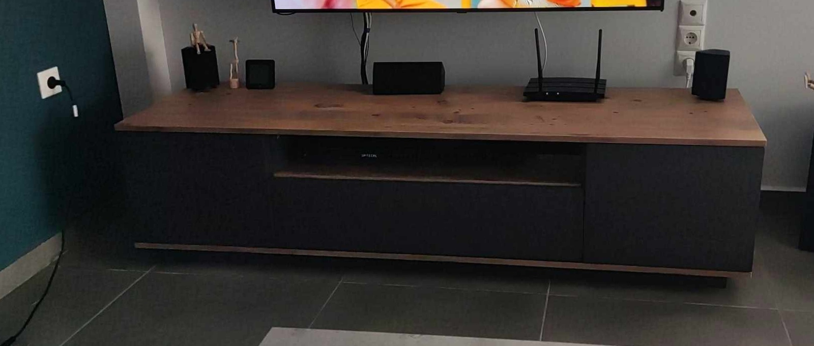 TV Stand Soren Gray L180xD44xH46cm