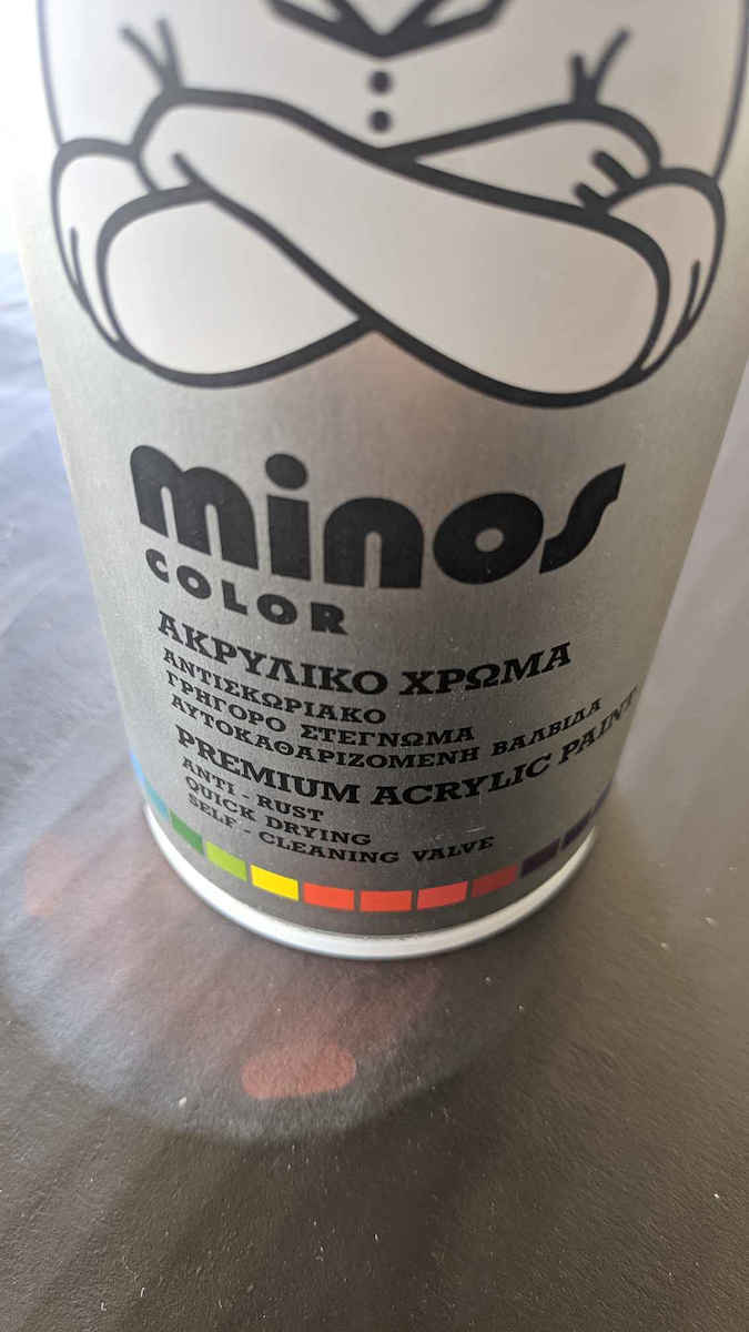 Minos Spray Спрей Боядисване Акрилен с Мат Ефект Черно движение RAL 9017 400мл