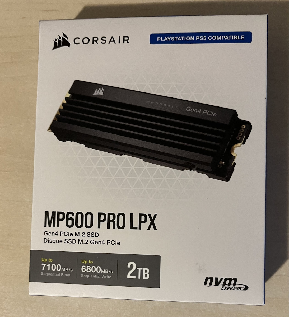 Corsair MP600 PRO LPX M.2 2280 4TB PCI-Express 4.0 x4, NVMe 1.4 3D Internal  Solid State Drive (SSD) CSSD-F4000GBMP600PLP, Optimized for PS5 