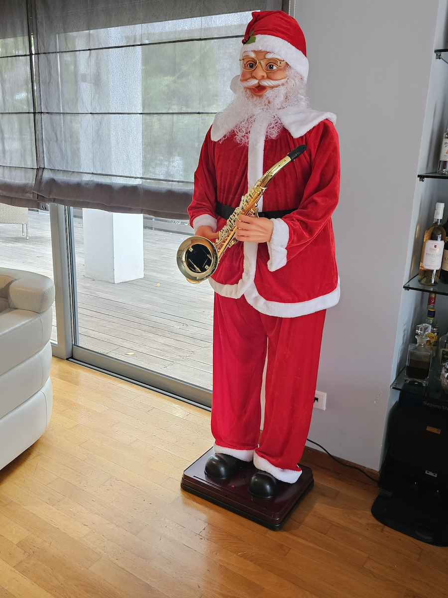 Santa Claus with Moving and Music Red 180cm