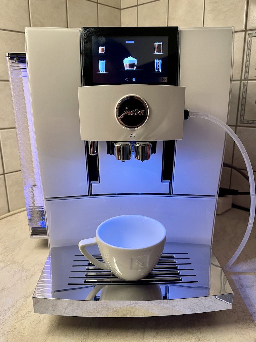 Jura Z10 Automatic Built-in Espresso Coffee Machine 1450W Power 15bar Pressure for Cappuccino with Grinder and Wi-Fi Silver 2098485