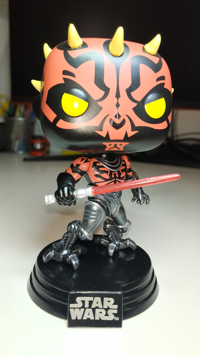 Funko Pop! Movies: Star Wars Red Saber Collection - Darth Maul 520  Bobble-Head Flocked