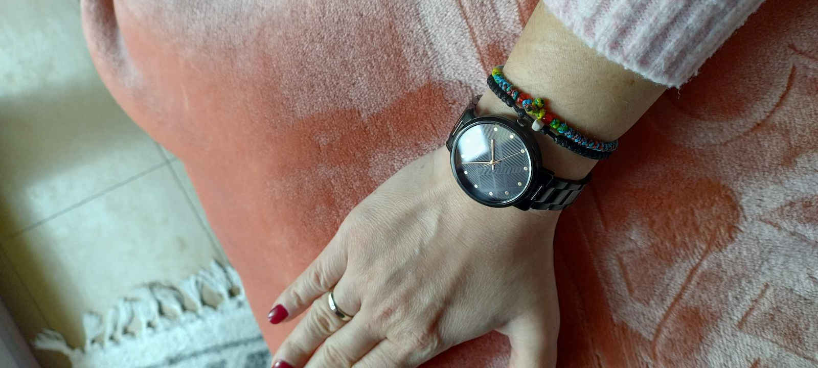 Lorus Herrenuhr 36mm Batterie mit Schwarz Metallarmband