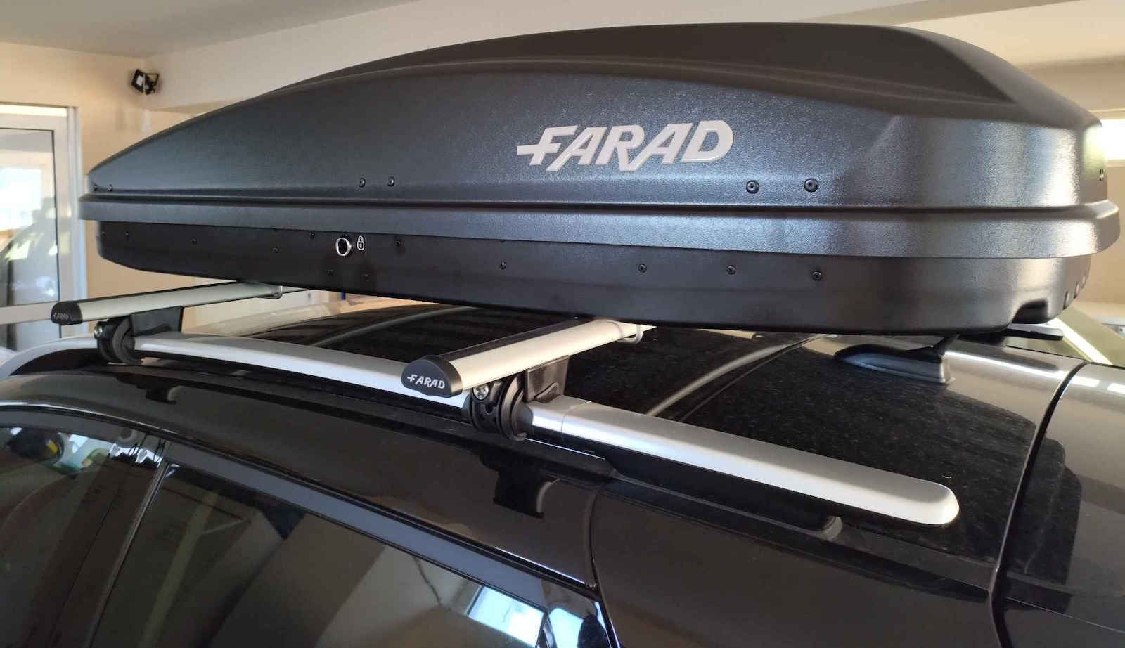 Farad Crub Μπαγκαζιέρα Οροφής Αυτοκινήτου με Διπλό Άνοιγμα 430lt Μαύρη Matt