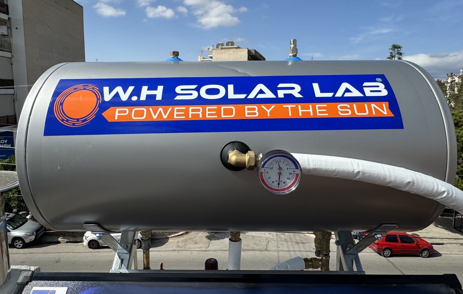 W-H Solar Lab Solar-Warmwasserbereiter 120Es Glas Doppelte Energie 1.9qm Auswahl