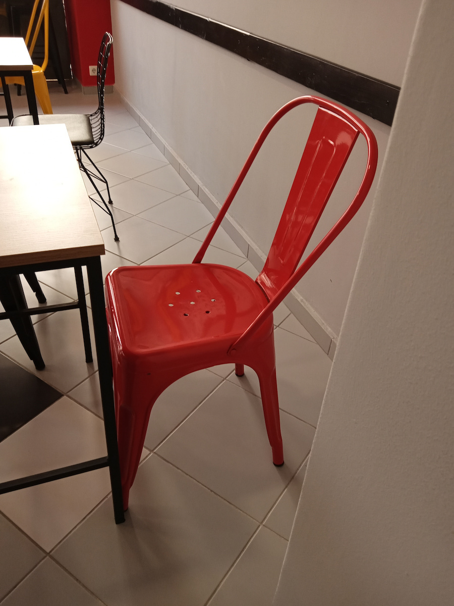 Outdoor Chair Metallic Relix Yellow 45x49x85cm