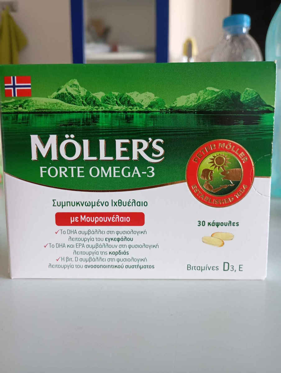 Moller's Forte Omega-3 Cod Liver Oil and Fish Oil Suitable for Children 150 caps