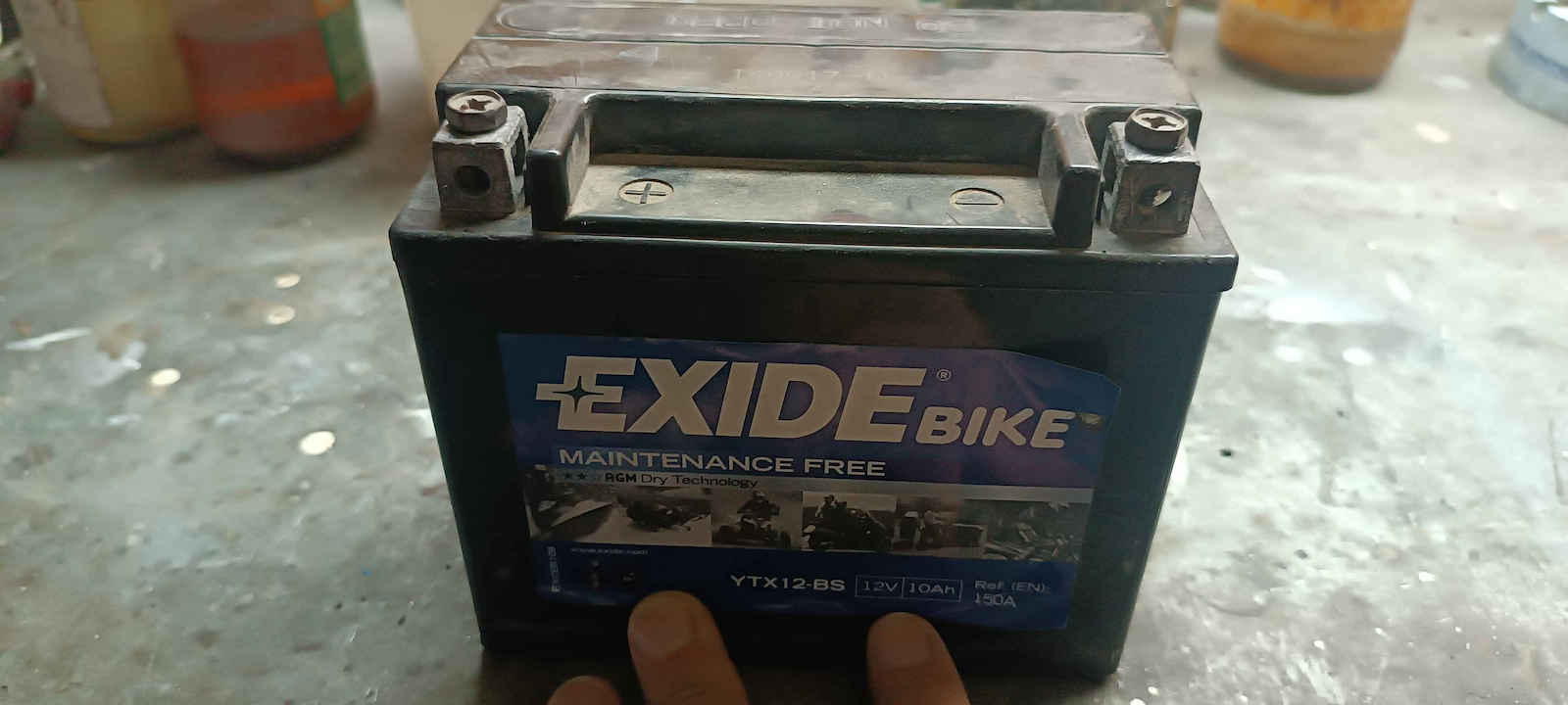 Exide Maintenance Free Closed Type Motorcycle Battery 160A with Capacity 10Ah