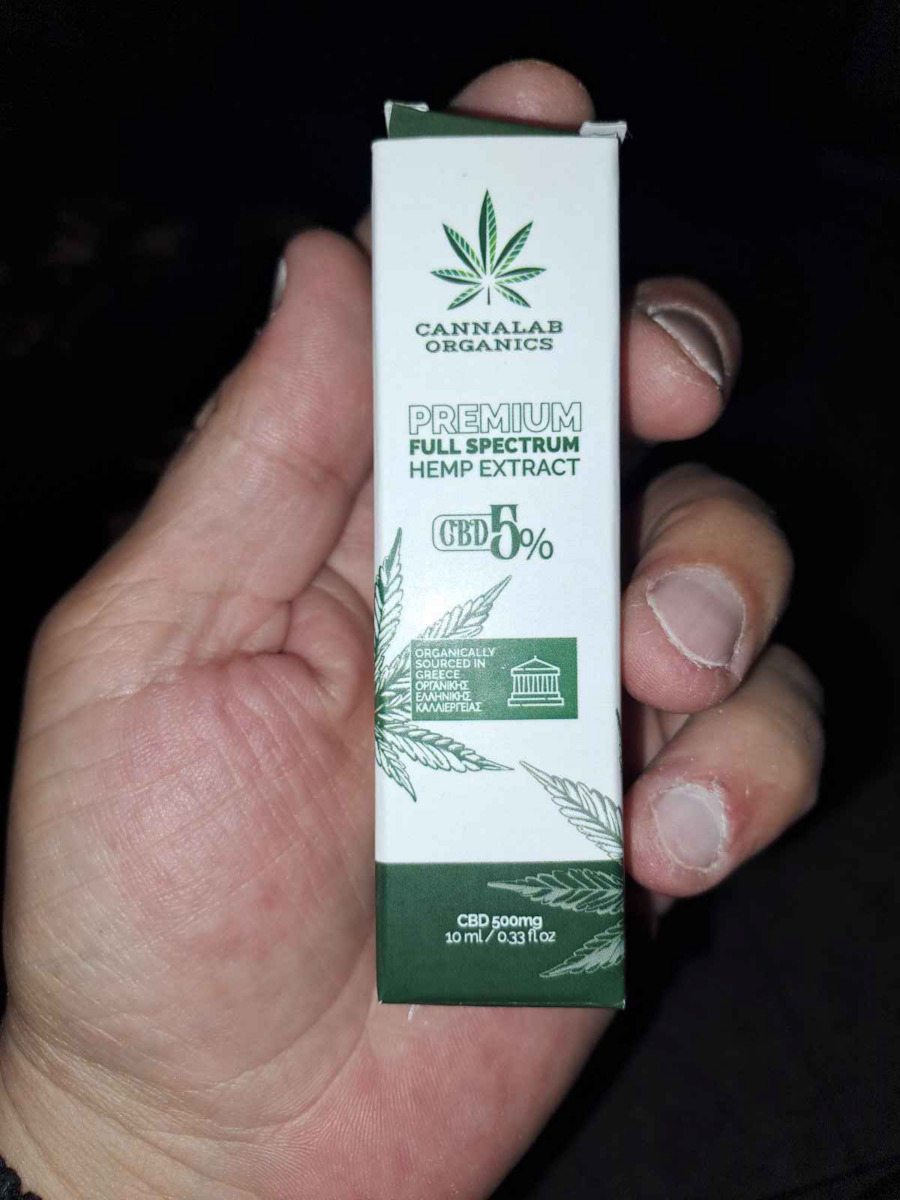 Cannalab Organics Premium Full Spectrum Hemp Extract CBD 5% 500mg 10ml