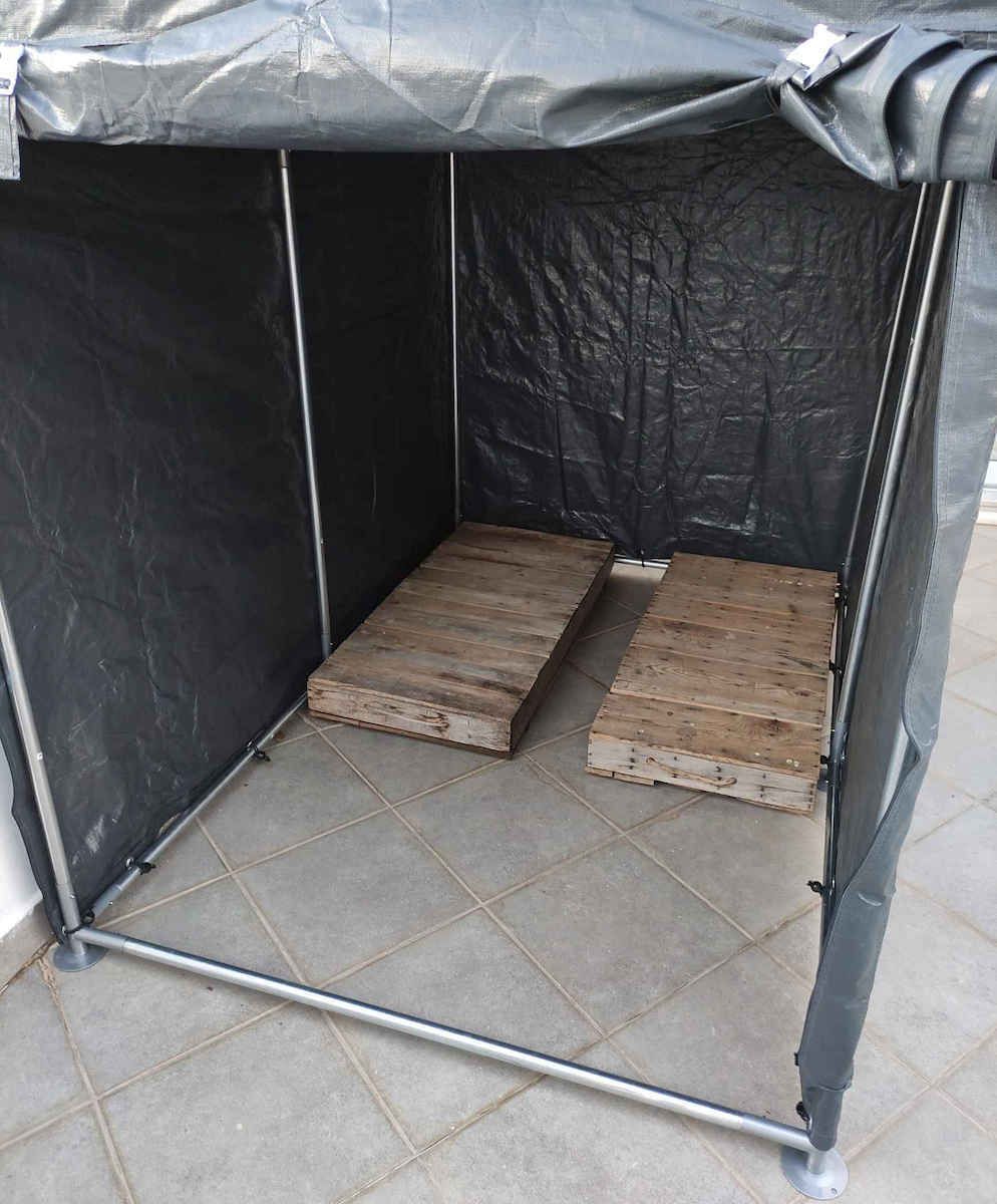 Outsunny Terrace Tent Grey 1.2x1.79m