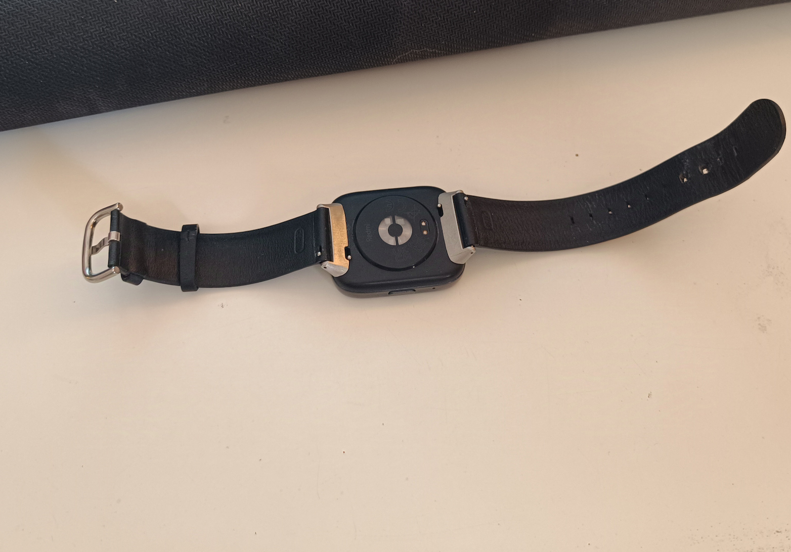 Strap Armband Leder Schwarz (Redmi Uhr 3 Active)