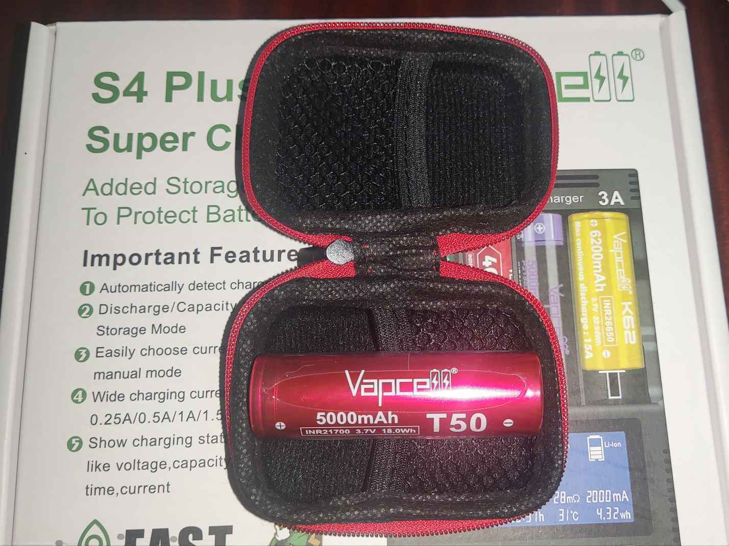 Vapcell Презареждаща батерия 21700 Li-ion 5000mAh 3.7V 1бр