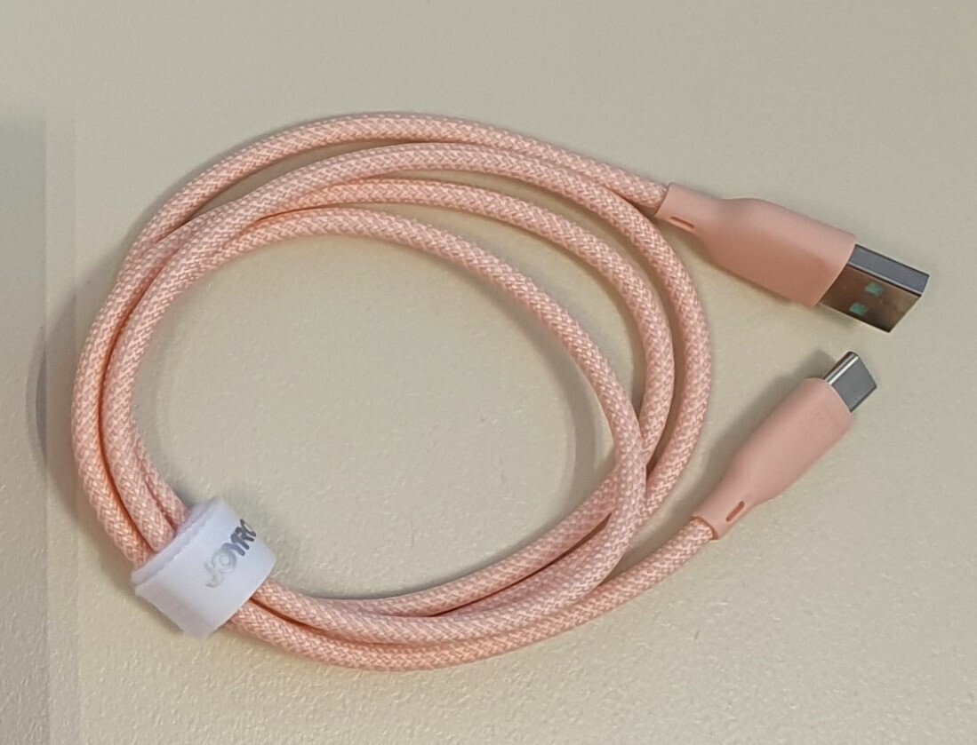 Joyroom SA34-AC6 Braided USB 2.0 Cable USB-C male - USB-A 100W PD Πολύχρωμο 1m