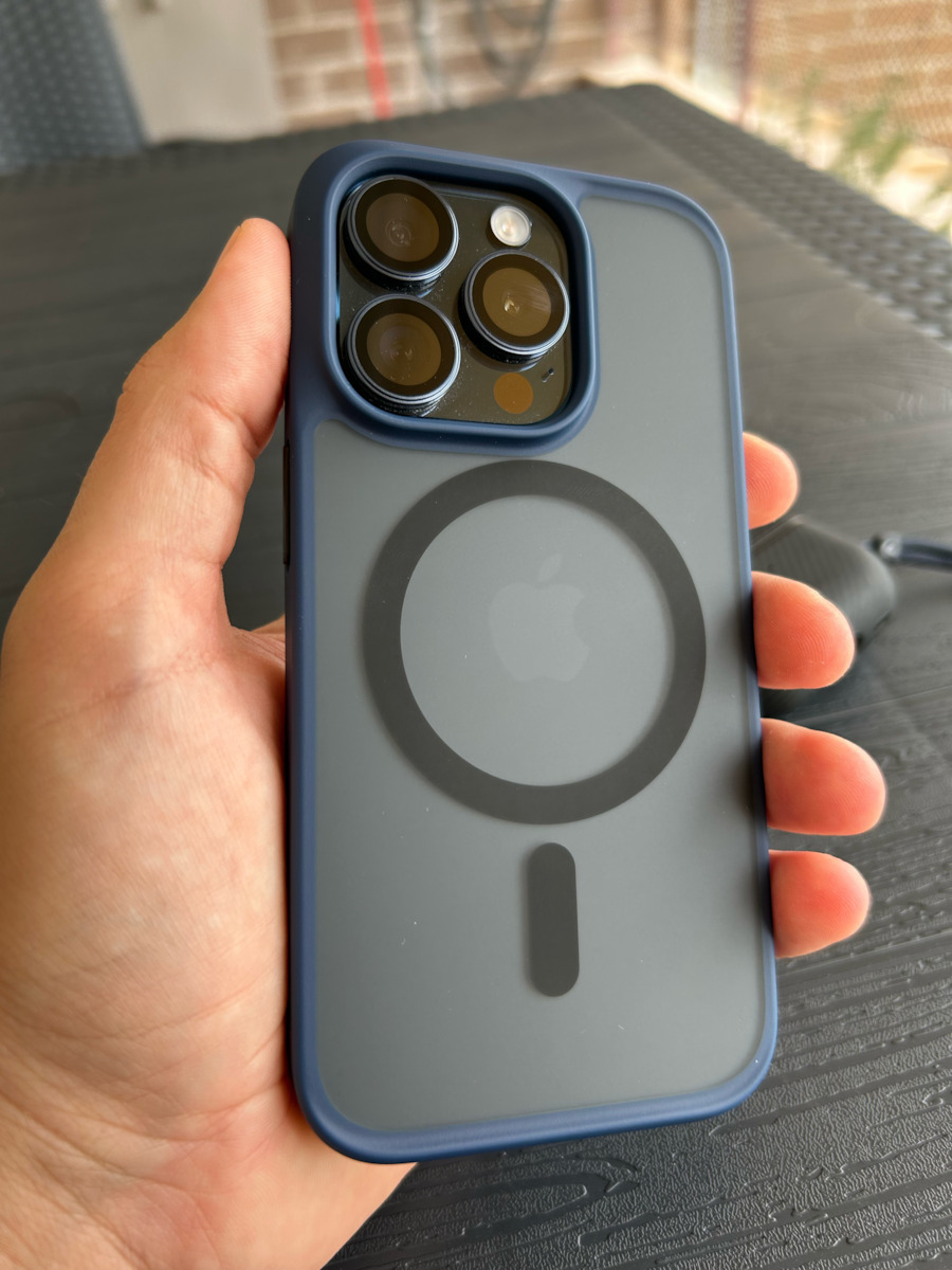 Torras Back Cover Σιλικόνης Navy Μπλε (iPhone 15 Pro)