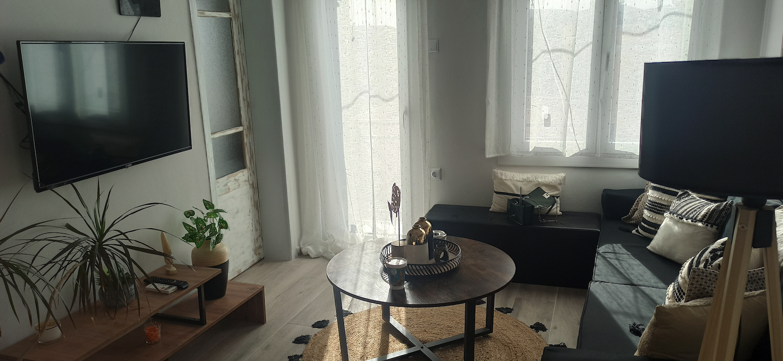 Masa Centrală Rotundă Din Lemn Maro L88xLățime88xÎnălțime47cm