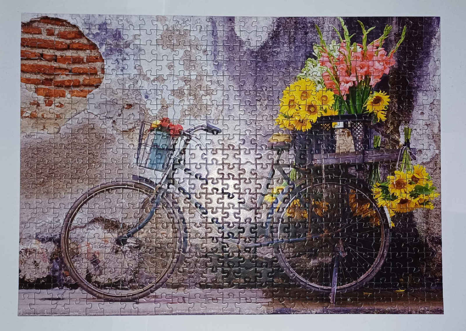 Puzzle Bicicletă Cu Flori 2D 500 Piese
