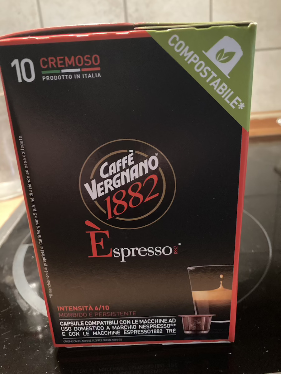 Caffe Vergnano 1882 Κάψουλες Espresso Cremoso Cremoso Συμβατές με Μηχανή Nespresso 10caps