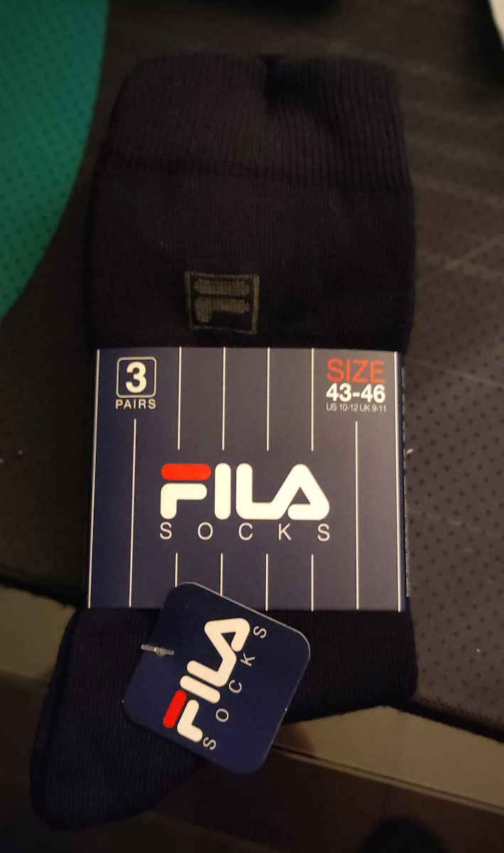 FILA Socks 3pack Șosete Sportive Negre 3 perechi