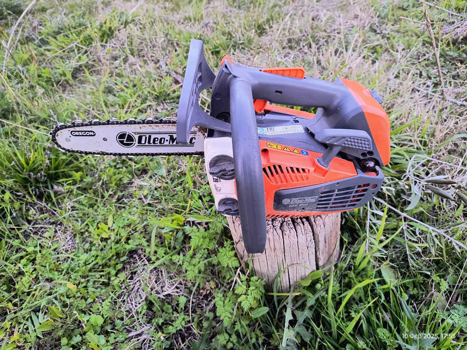 Oleo-Mac GST 250 Baumschneider Benzin-Kettensäge 2.6kg mit Schiene Schnitzklinge 25cm und Easy Start