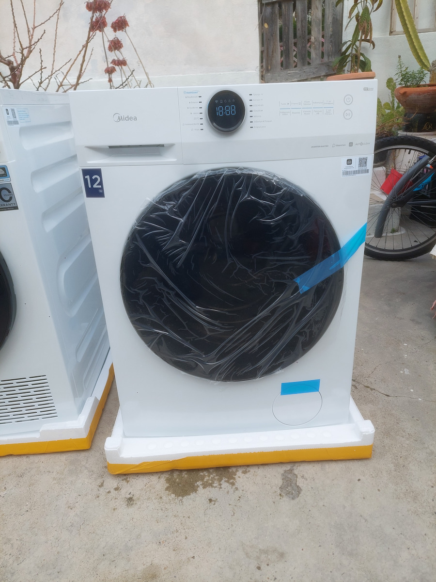 Midea Πλυντήριο Ρούχων 12kg 1400 Στροφών MF200W120WB/W-GR