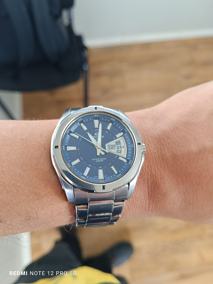 Casio Edifice Ceas Bărbați 43mm cu Baterie și Brățară Din Metal Argintie