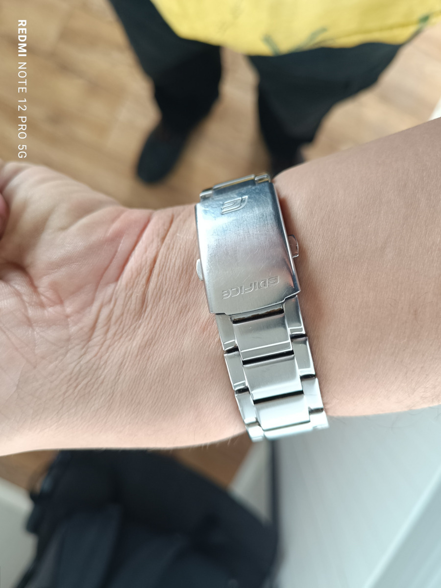 Casio Edifice Ceas Bărbați 43mm cu Baterie și Brățară Din Metal Argintie