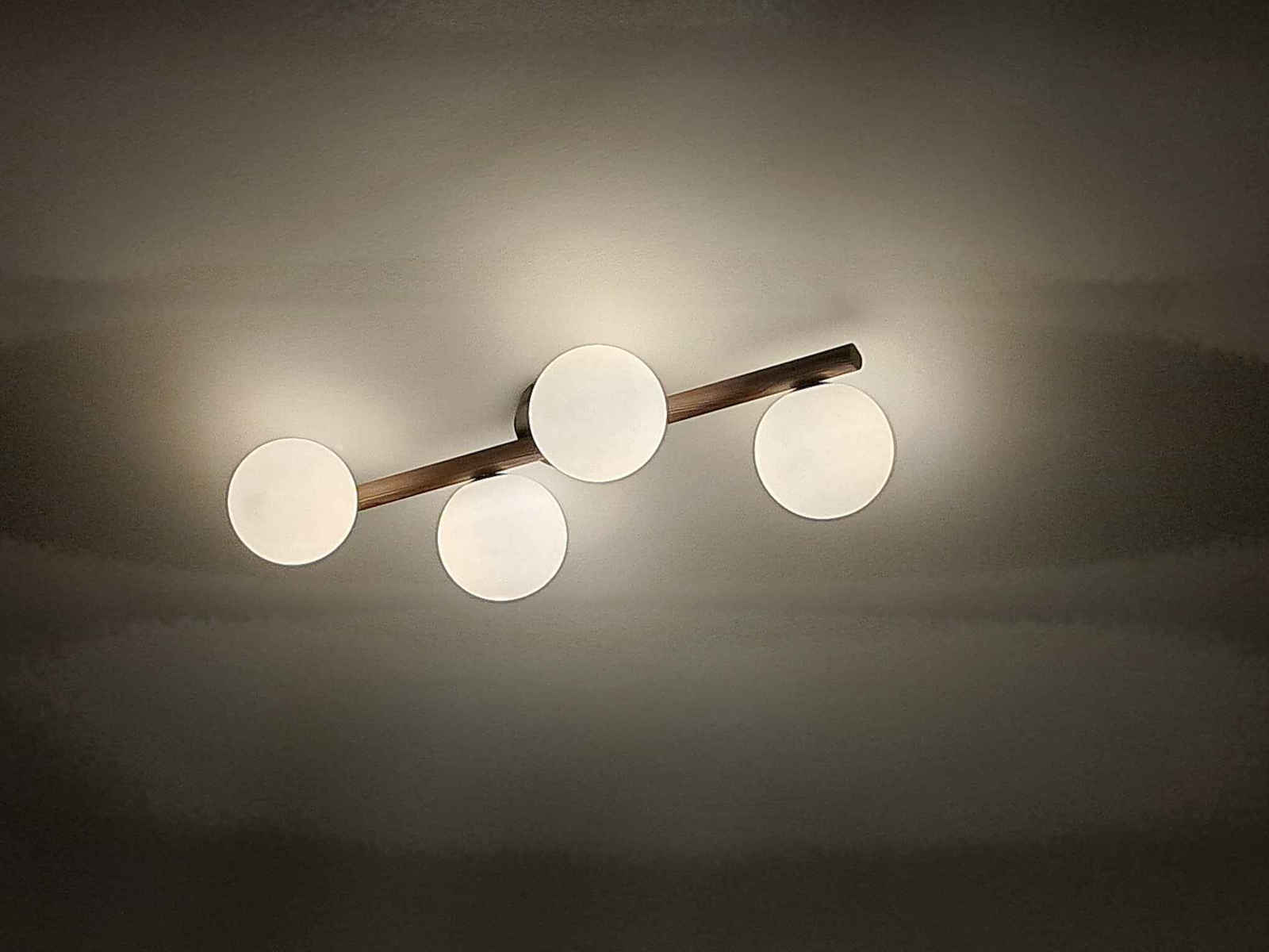 TK Lighting Πλαφονιέρα Οροφής 65εκ. Καφέ με Ντουί G9