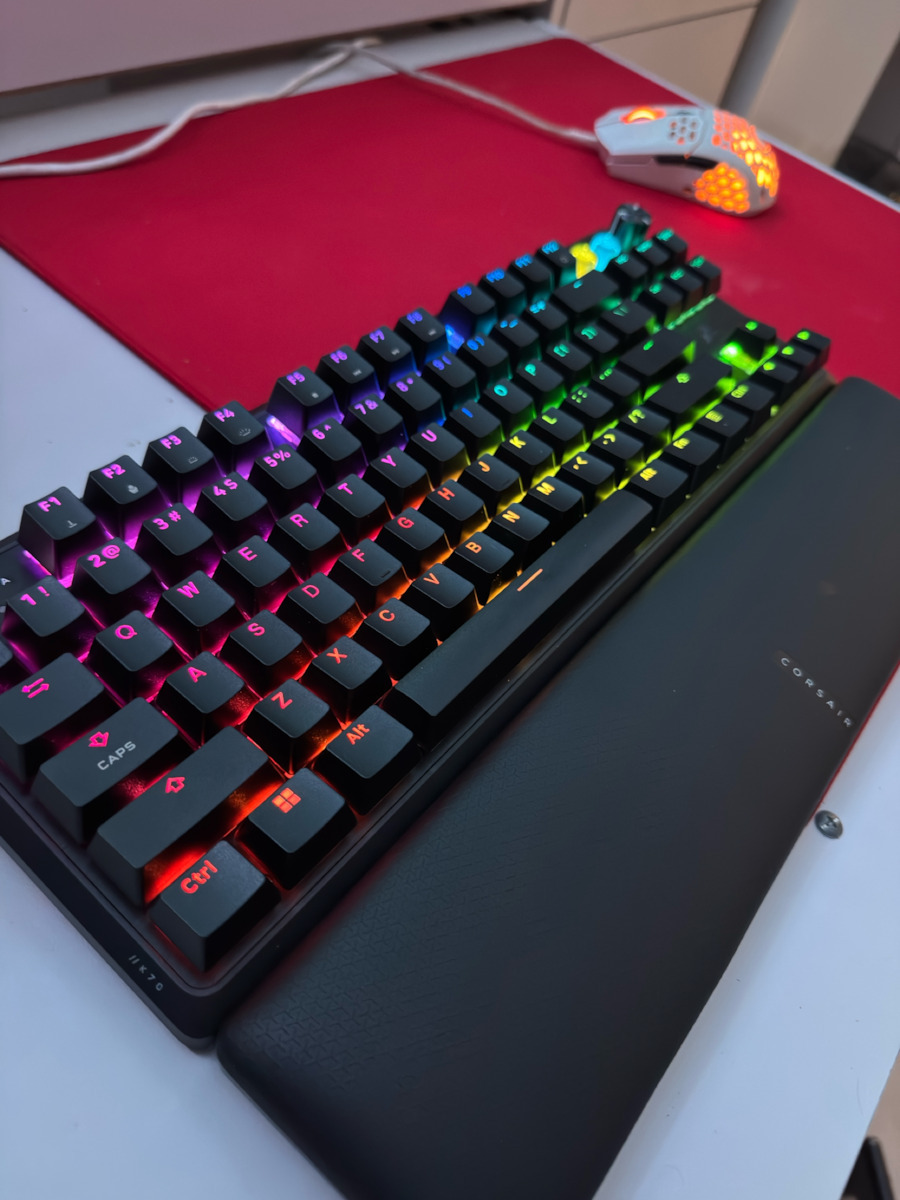 Corsair K70 RGB TKL Hall Effect Gaming Keyboard Tenkeyless with Corsair MGX switches and RGB lighting (English US)
