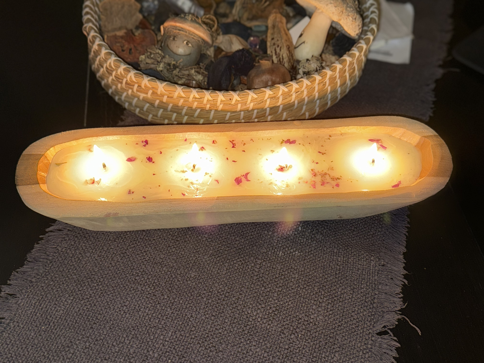 Διακοσμητικό Μπωλ Ξύλινο Καφέ 40x11x7cm