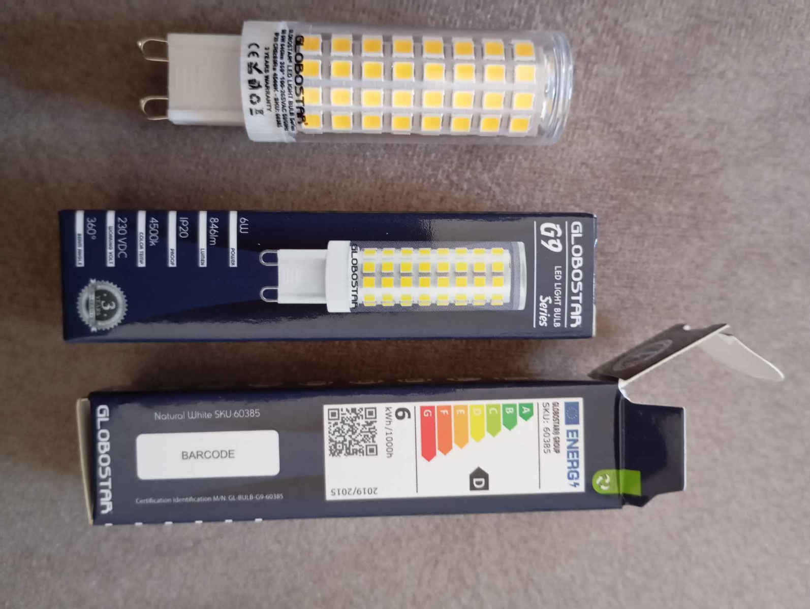 GloboStar Λάμπα LED 8W 75mm για Ντουί G9 Ψυχρό Λευκό 1168lm