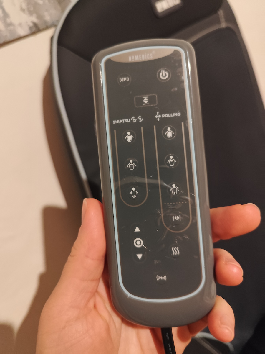 Homedics Seat Massage Shiatsu for the Waist, the Back, the Legs & the Hands with Vibration and Heating Function Gray