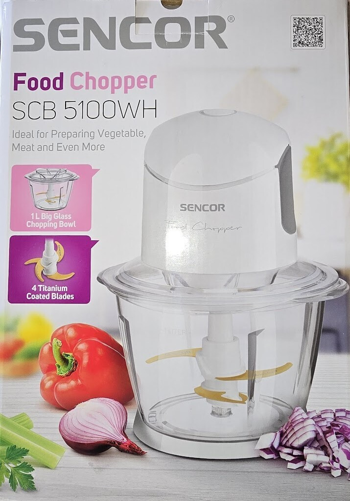 Sencor Mini Chopper Multi 500W mit 1l Behälter Weiß