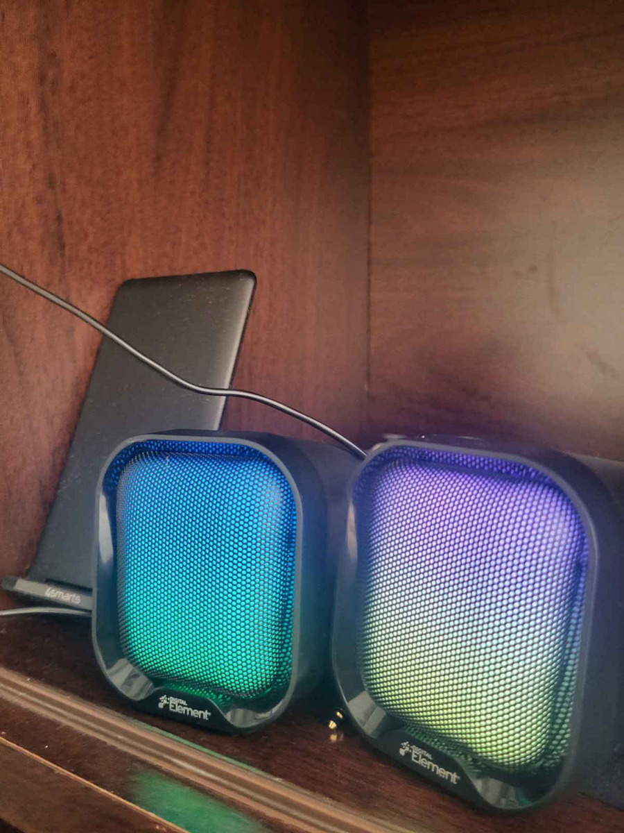 Element SP-35 Ηχεία Υπολογιστή 2.0 με RGB Φωτισμό και Ισχύ 2W σε Μαύρο Χρώμα