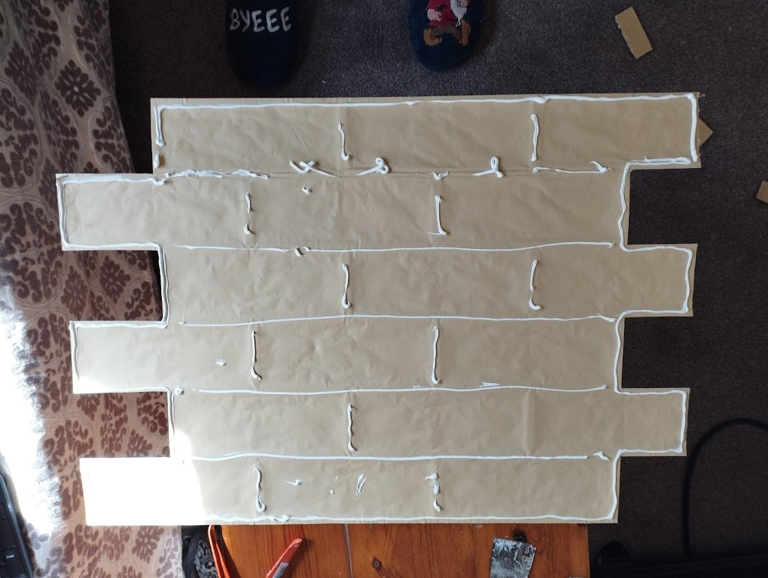 3D Wall Panels Foam Adhesive White Foam White 75x70cm 10 Pieces