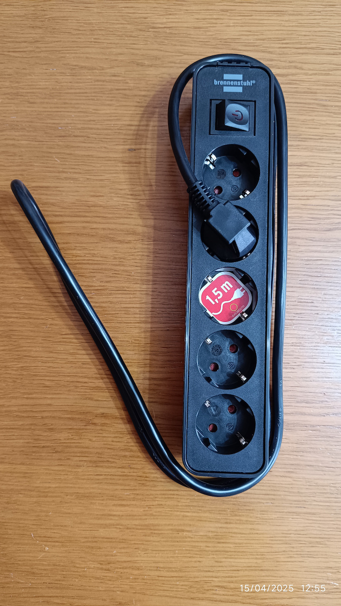 Brennenstuhl Power Strip with Surge Protection 5 Positions with Switch and Cable 1.5m