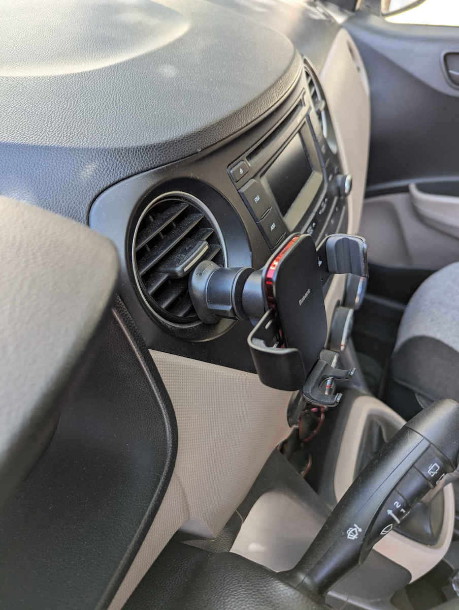 Baseus Metal Age II Car Mobile Mount 4.7" - 6.7" with Adjustable Hooks Red/Black