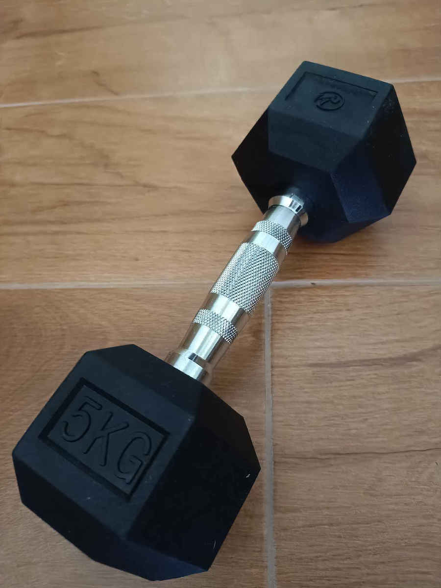 Pegasus Β-1013 Dumbbell Hexagon Rubber 1 x 5kg