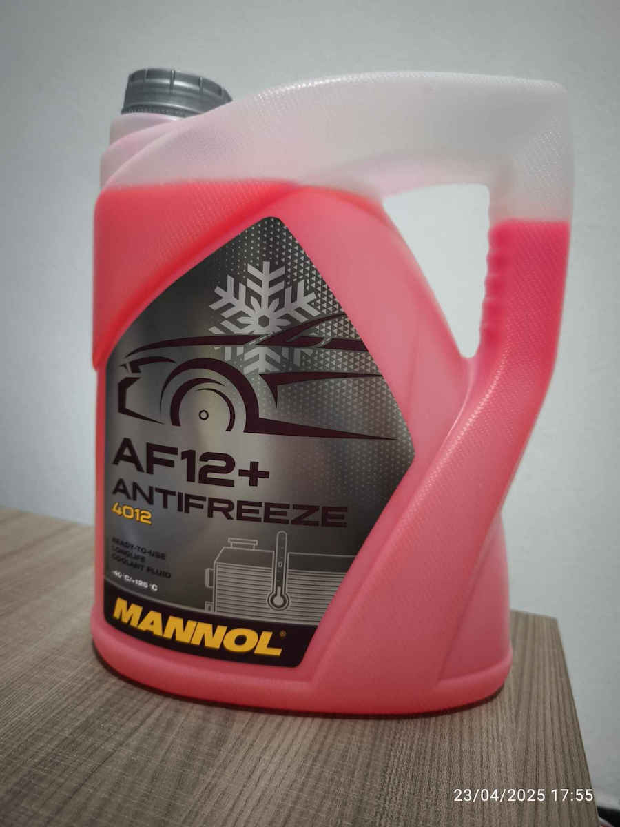 Mannol AF12+ Antifreeze Ready for Use Engine Coolant for Car -40°C Red 5lt 4012-5