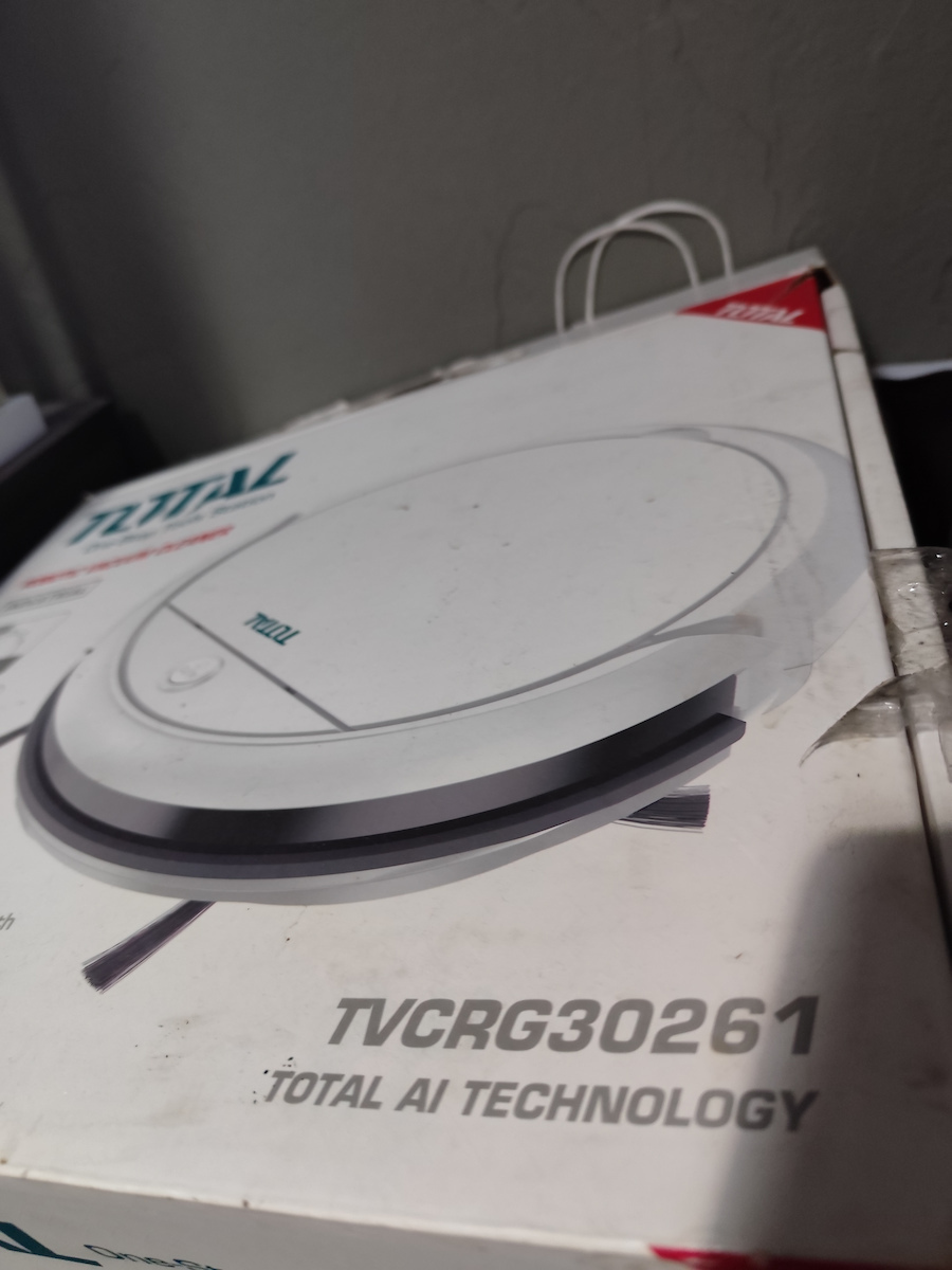 Total Robot Vacuum Cleaner with Smart Navigation & 1000Pa Suction Power White