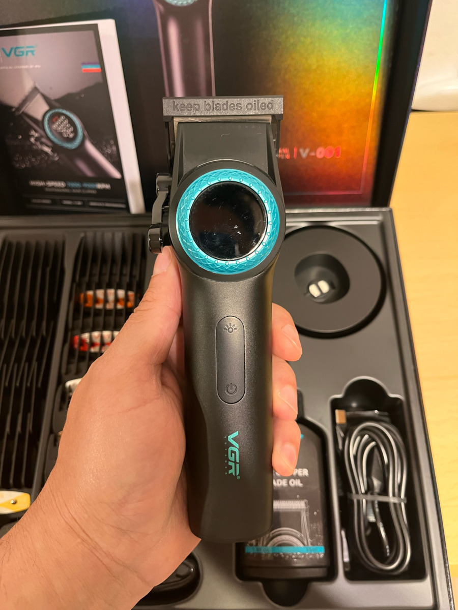 VGR Professional Rechargeable Hair Clipper Gray V-001