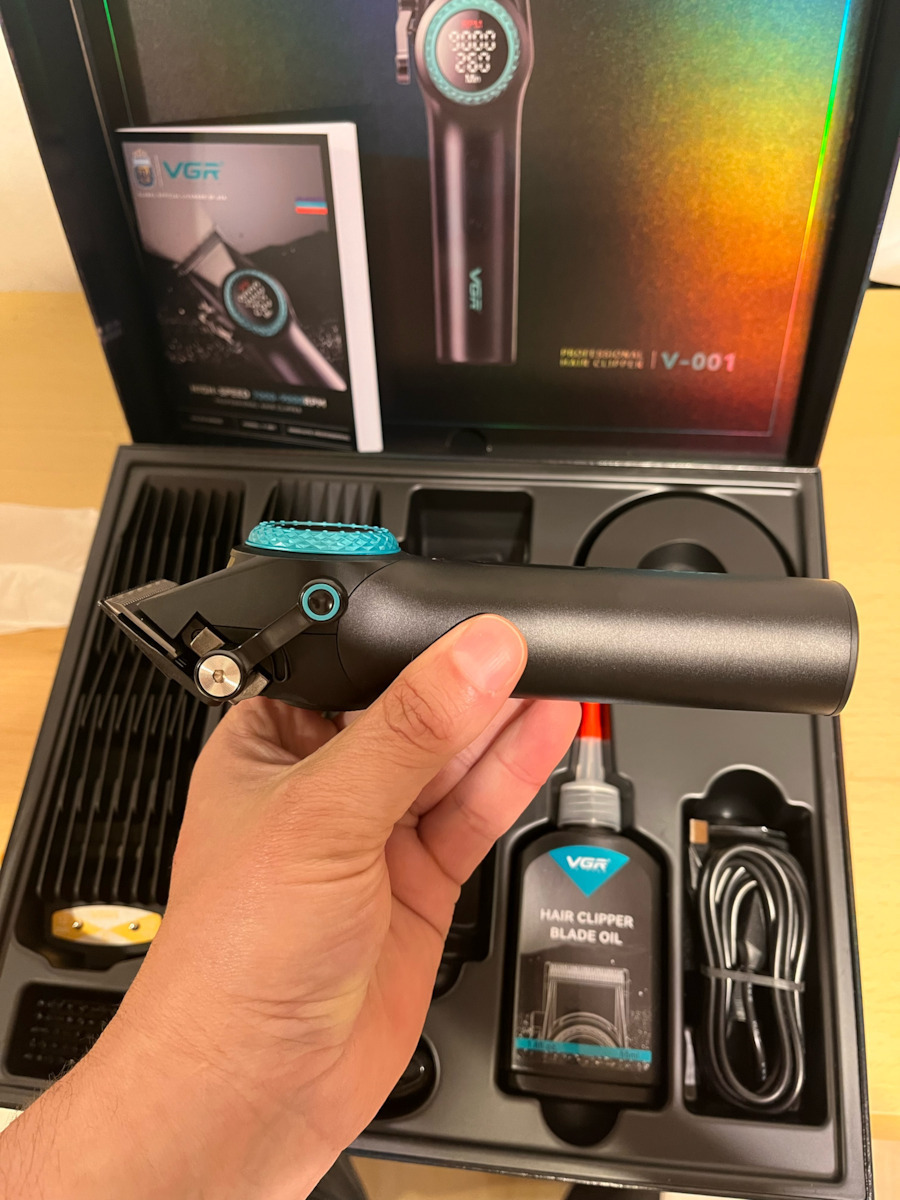 VGR Professional Rechargeable Hair Clipper Gray V-001