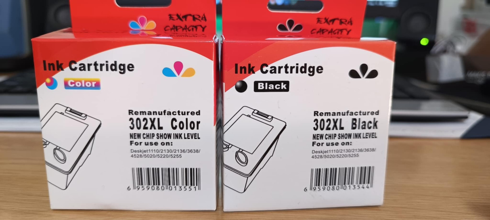 Πακέτο Συμβατών Μελανιών Εκτυπωτή InkJet HP 302XL 30ml Πολλαπλό (Color) / Μαύρο 2τμχ