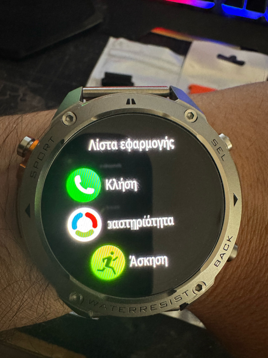 Zeblaze Stratos 2 Ultra Stainless Steel 52mm Αδιάβροχο Smartwatch με Παλμογράφο (Μαύρο)
