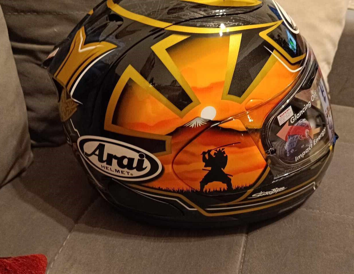Arai Pedrosa Spirit Gold Arai Helmets Rx7v Arai RX-7V EVO Pedrosa