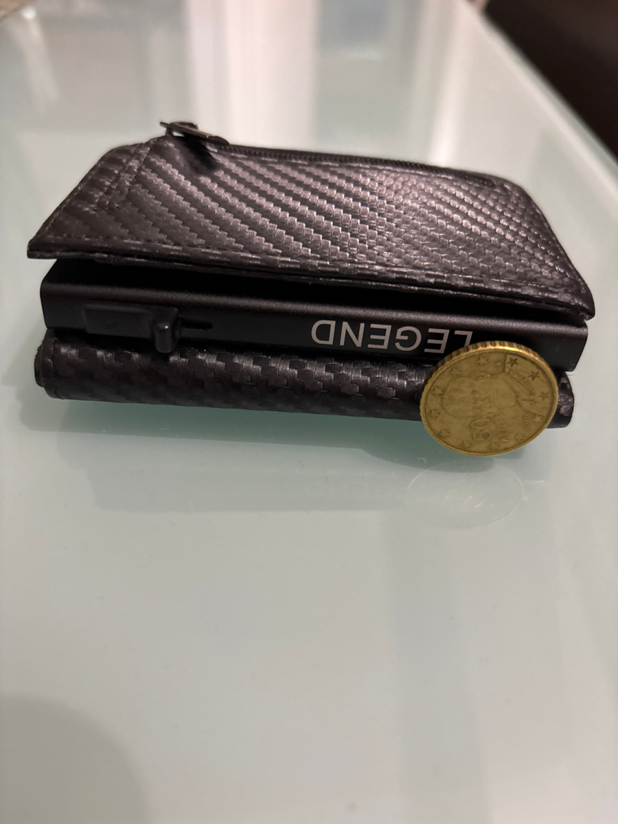 Men's Wallet Cards with Slide Mechanism Black