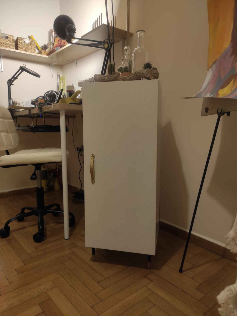 Kabinett Büro White 34.5x34x90cm