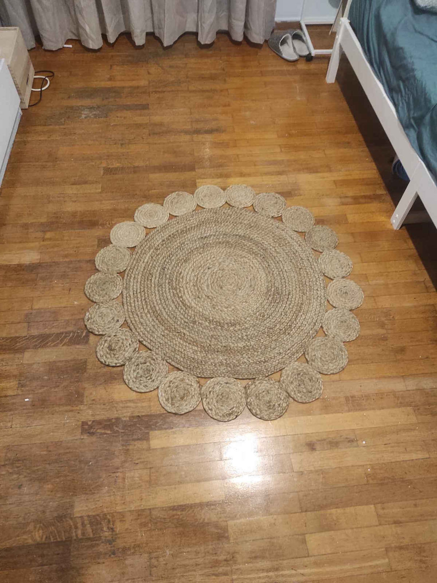 Pakketo Voni Covor Rotund din iută Natural