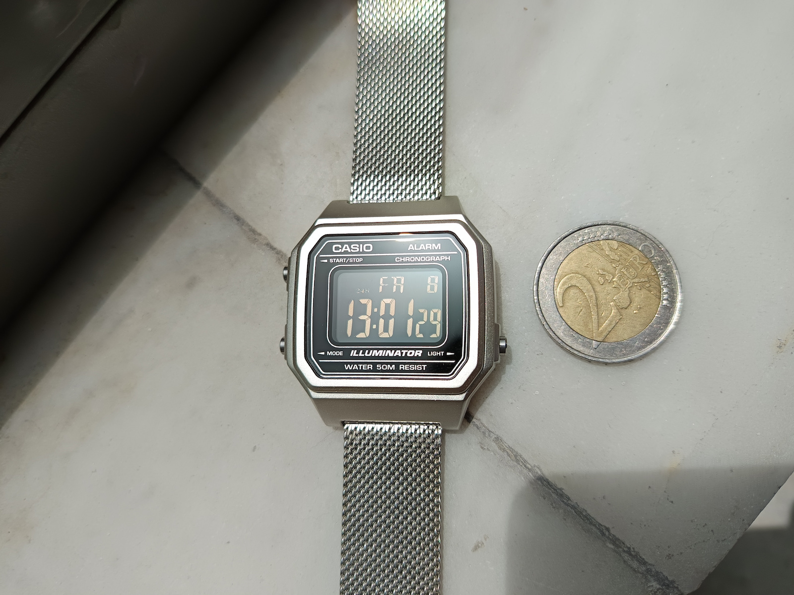 Casio Ψηφιακό Ανδρικό Ρολόι 43mm Χρονογράφος Μπαταρίας με Μαύρο Καουτσούκ Λουράκι
